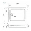 Поддон душевой 120x80 низкий (ПД26)