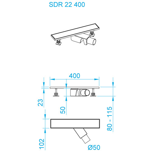 Душевой трап RGW SDR-22B