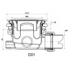 Сифон для душевых поддонов RGW Velplex QYD-01 графит