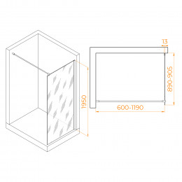 Душевая перегородка RGW WA-010B 900