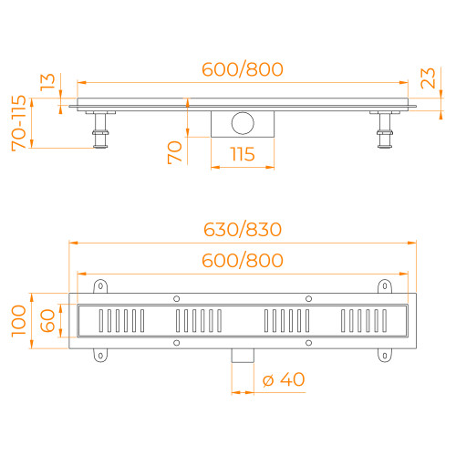 Душевой трап RGW SDR-34B