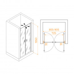 Душевая дверь RGW PA-104Gb 900