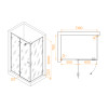 Душевой уголок с распашной дверью на петлях - RGW SV-040B 1200x800