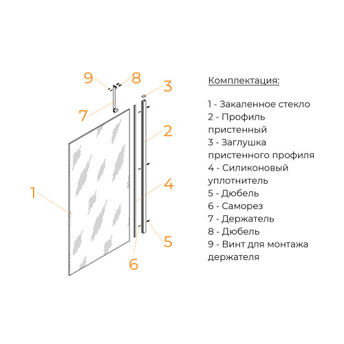 Шторка на ванну RGW SC-151 600