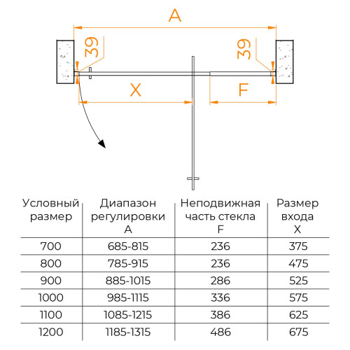 Душевая дверь RGW PA-008 900