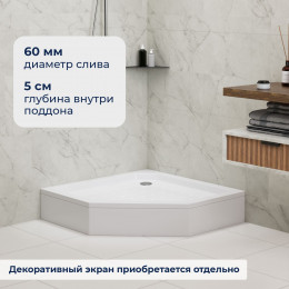Душевой поддон трапеция RGW STYLE-TR  900x900