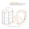 Душевой уголок RGW SV-82Gb "R" 800x1200
