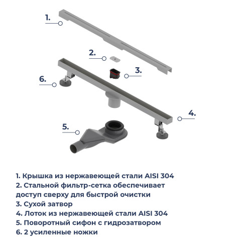 Душевой трап RGW SDR-52Gr