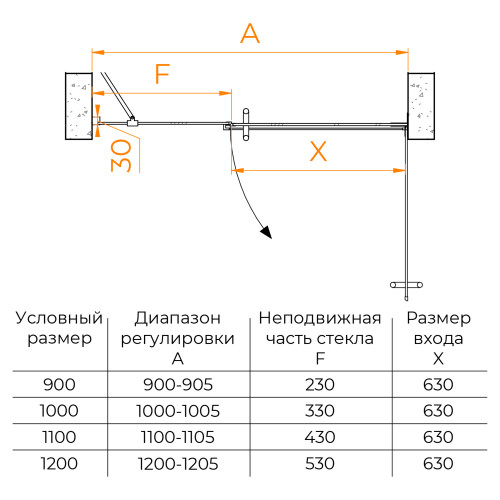 Душевая дверь RGW HO-012 1200