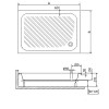 Душевой поддон прямоугольный RGW B/CL-S  800x1000