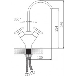 Смеситель для раковины Potato P1073 (серия P73)