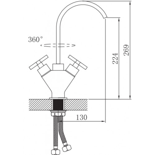 Смеситель для раковины Potato P1073 (серия P73)