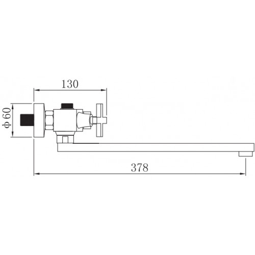 Смеситель для ванны с душем, с длинным изливом Potato P2273 (серия P73)