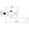 Смеситель для ванны с душем, с длинным изливом Potato P3073 (серия P73)