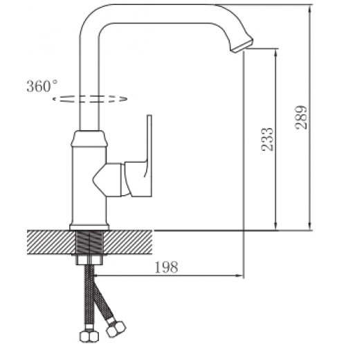 Смеситель для кухни Potato P4038 (серия P38)