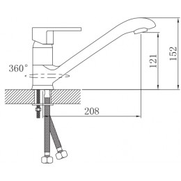 Смеситель для кухни Potato P42223-10 (серия P223-10)