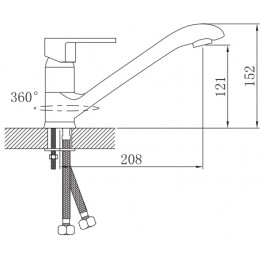 Смеситель для кухни Potato P42223-7 (серия P223-7)