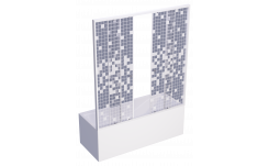  Стеклянная шторка на ванну Тритон мозайка 170 см 1700 на фото